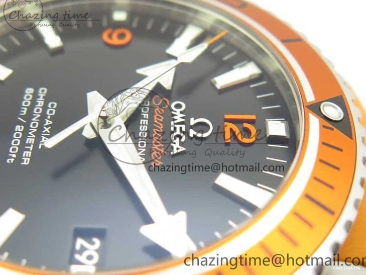 0317 Planet Ocean Professional Orange Bezel 42mm 1:1 VSF Best Edition on Orange Rubber Strap A8500 Super Clone Original 7947